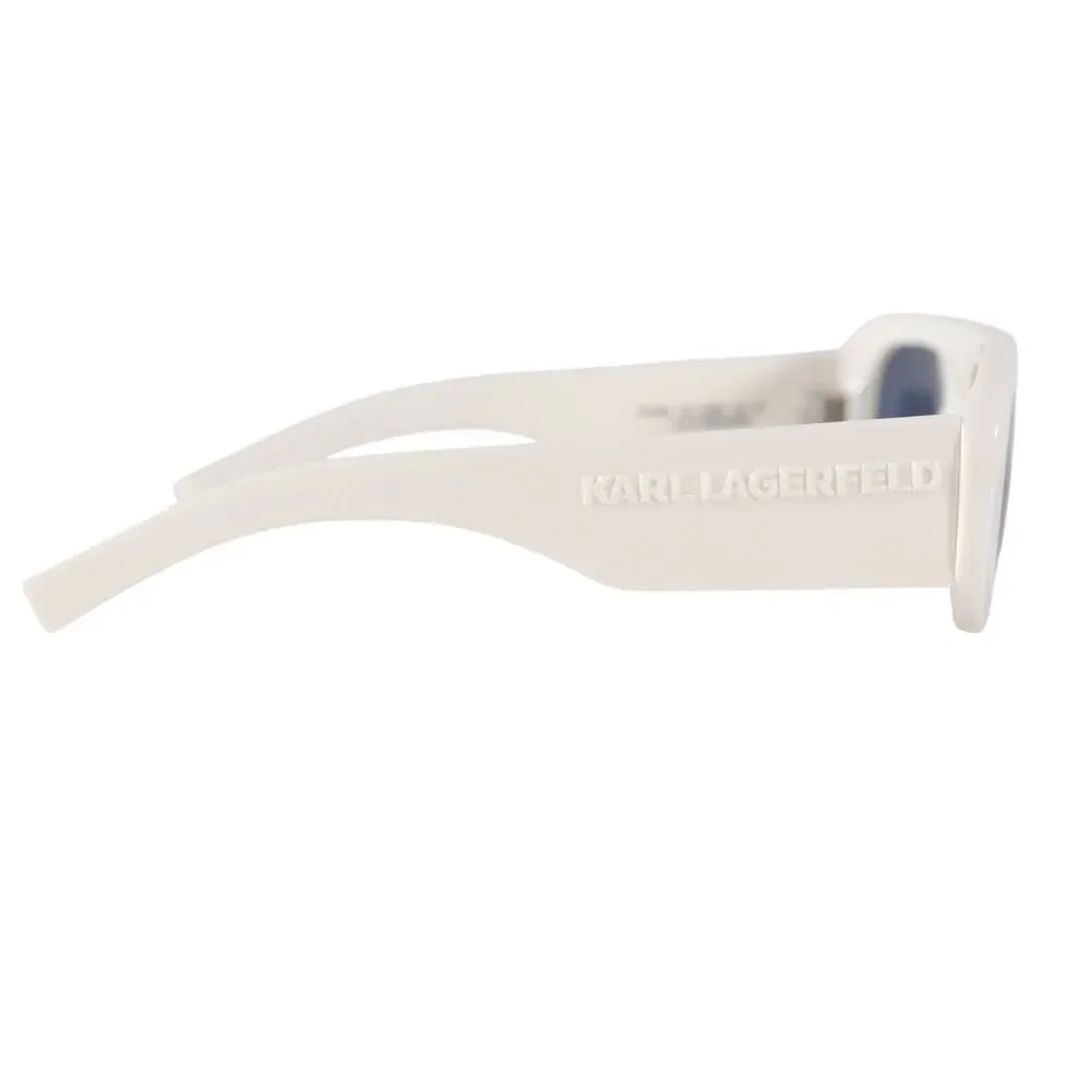 Karl Lagerfeld Oval Rectangle East West Mens Sunglasses - White / Blue - NWT